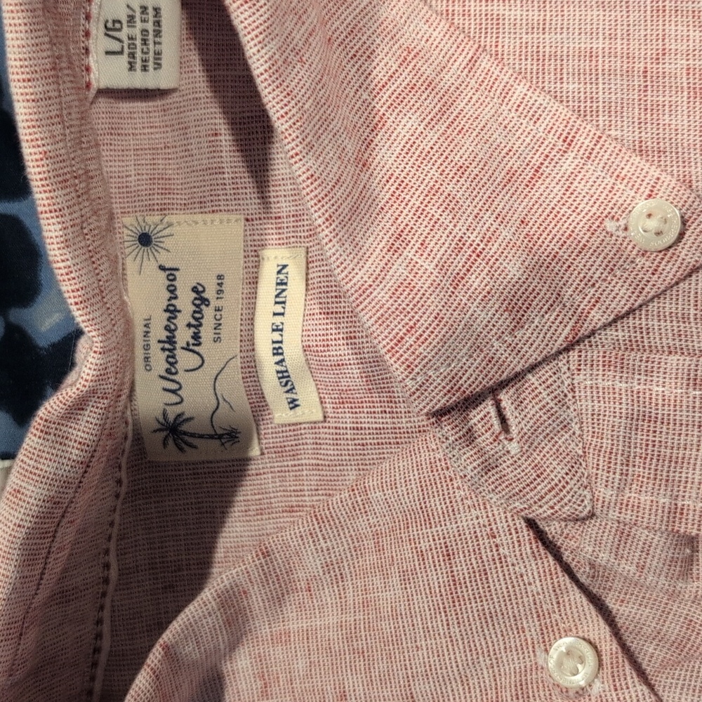Casual Men's Linen Button Down - Picture 2 of 3